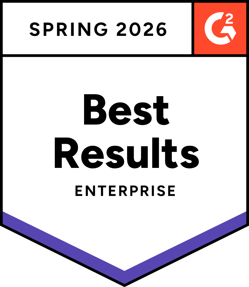 G2 Best Results for Social Media Monitoring - Enterprise - Winter 2026